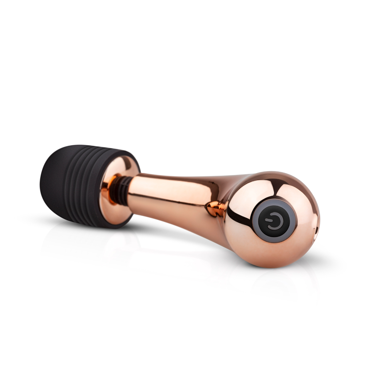 Mini Vibrator Wand Rosy Gold, 10 Moduri Vibratii, Silicon si ABS Auriu, USB, 13 cm