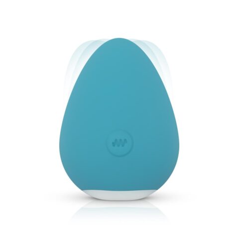 Vibrator Lay-on Carla, 10 Moduri Vibratii, Silicon, USB, Turcoaz, 6.6 cm