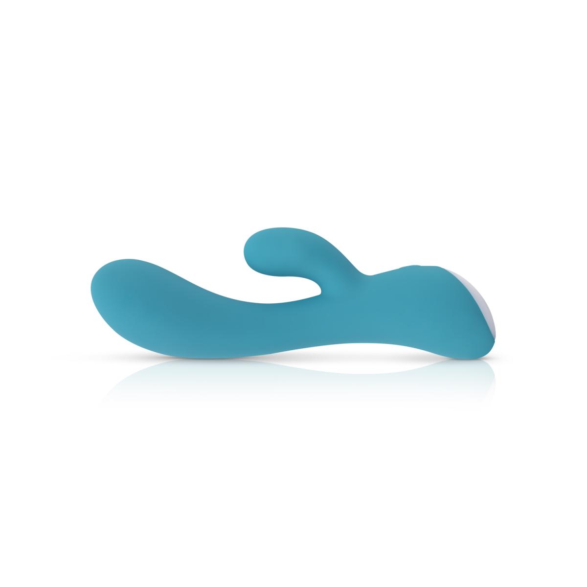 Vibrator Iepuras Martina, 10 Moduri Vibratii, Silicon, USB, Turcoaz, 18 cm