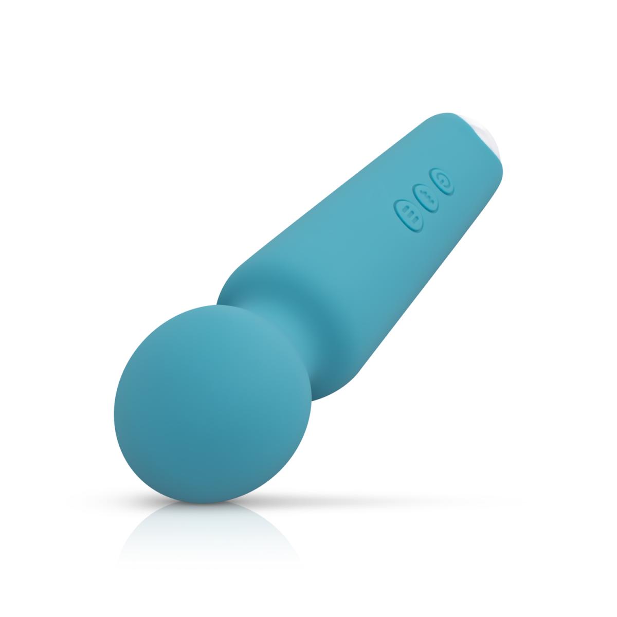 Vibrator Masaj Maria, 10 Moduri Vibratii, Silicon, USB, Turcoaz, 19.5 cm