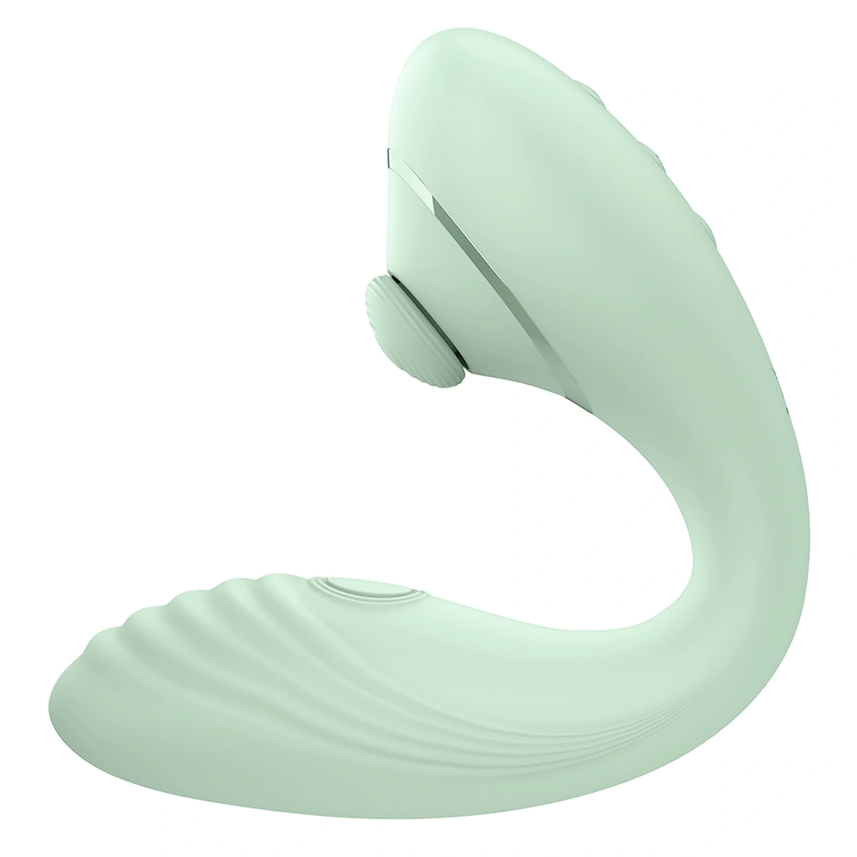 Stimulator Bendable Dual Tapping Vibe, Silicon, USB, Verde, 23 cm