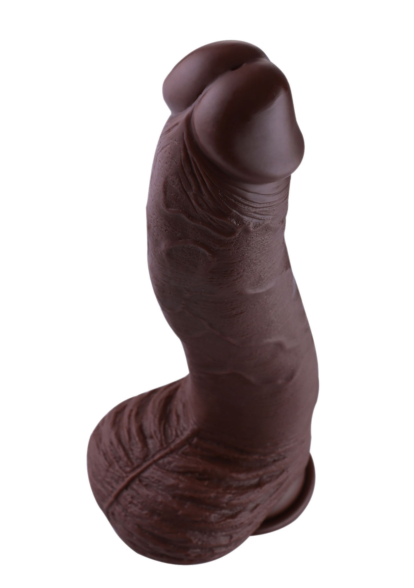 Dildo Realist Conectare KlicLok pentru Masini de Sex Hismith, Maro, 32 cm