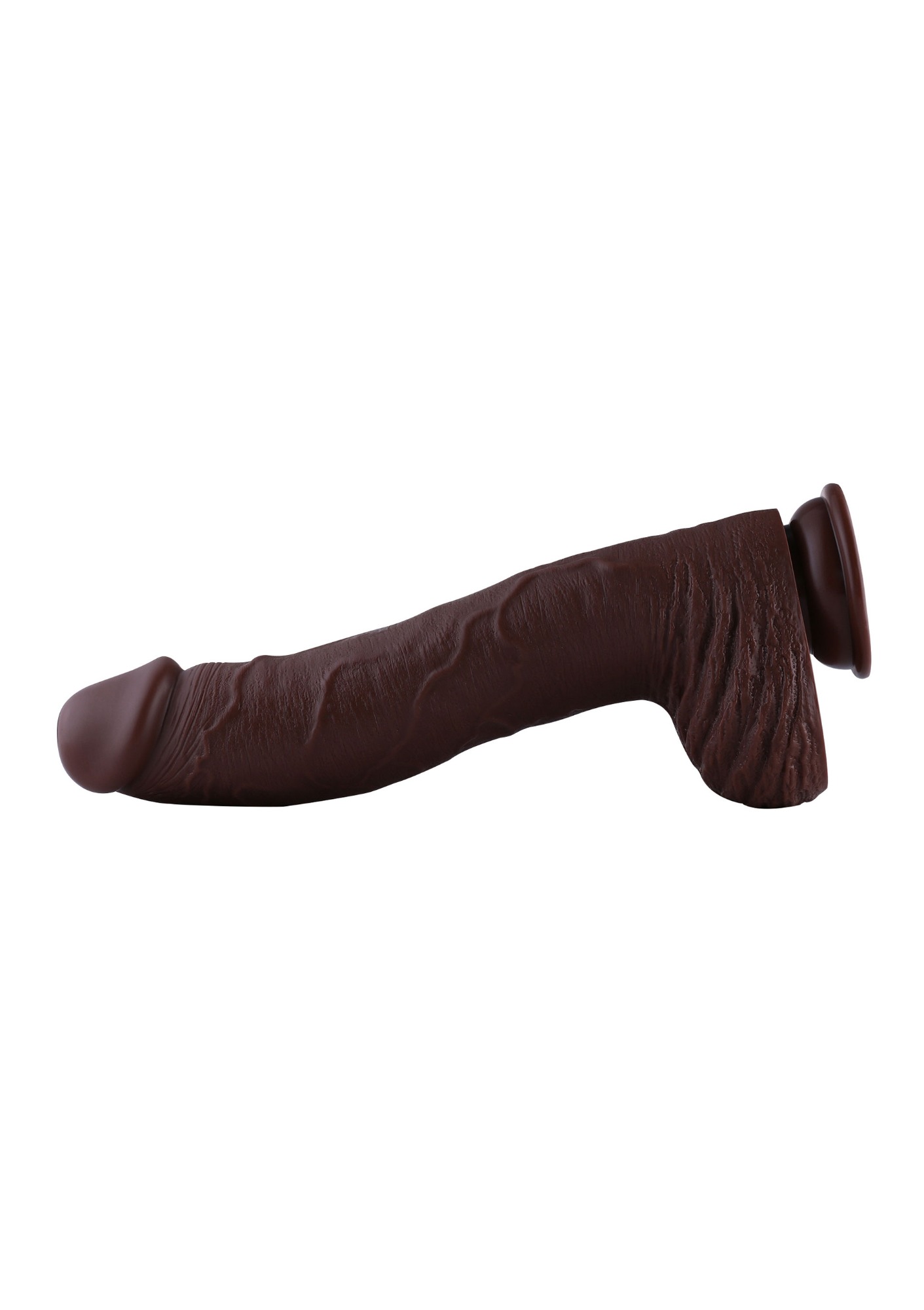 Dildo Realist Conectare KlicLok pentru Masini de Sex Hismith, Maro, 32 cm