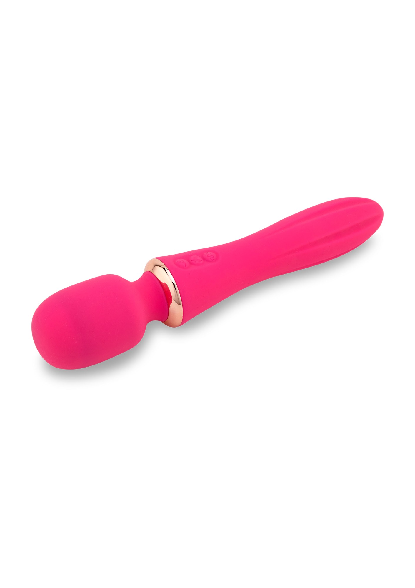 Vibrator Nubii Mika Wand, 12 Moduri Vibratii, Incalzire, Silicon, USB, Roz