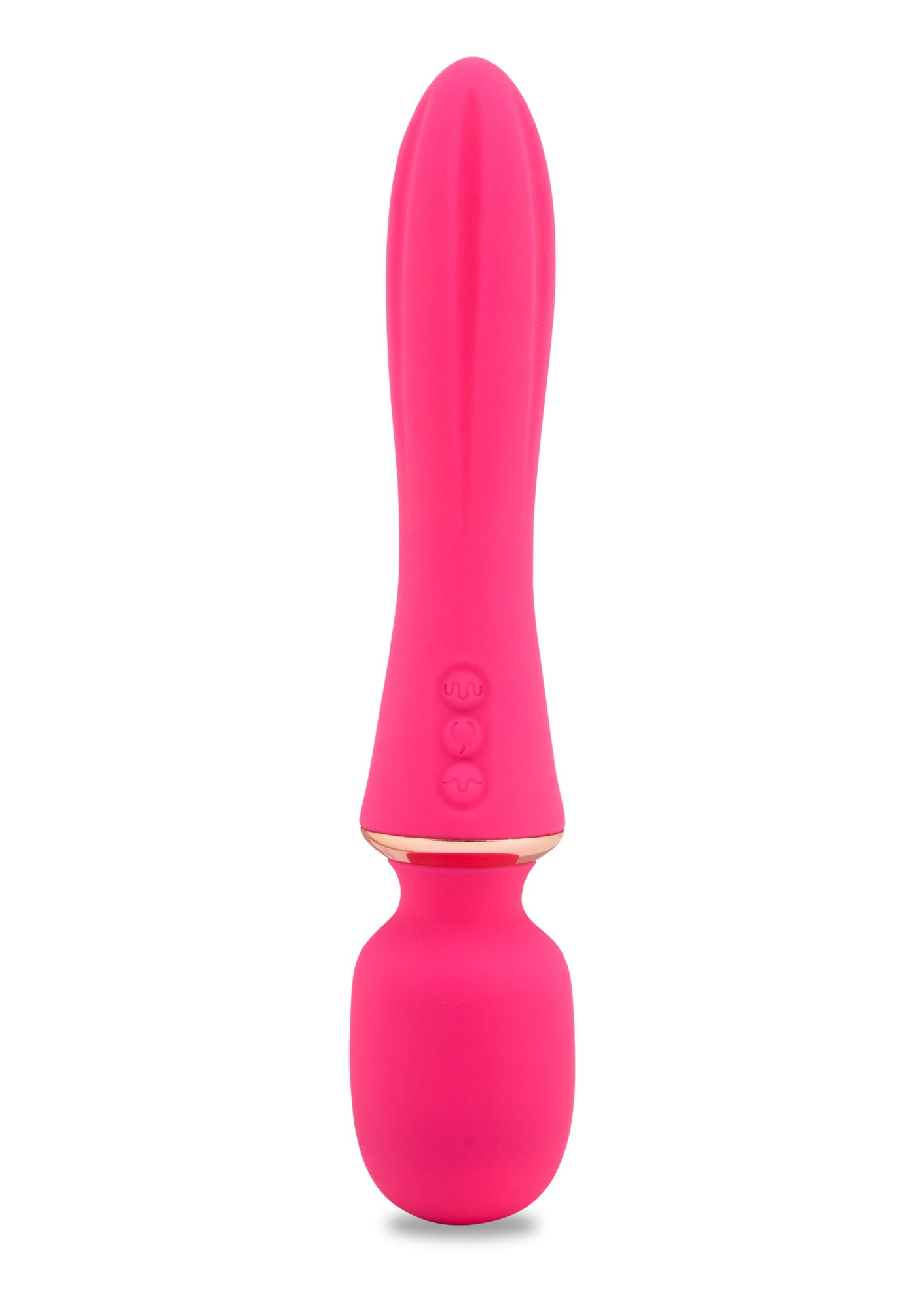 Vibrator Nubii Mika Wand, 12 Moduri Vibratii, Incalzire, Silicon, USB, Roz