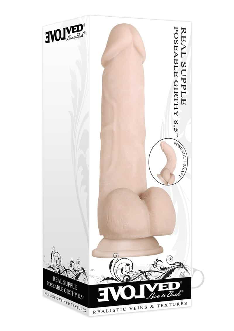 Dildo Realistic Poseable Shaft Life-Like Material Natural 21 cm