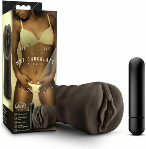 Masturbator Alexis Hot Chocolate cu Glont Vibrator