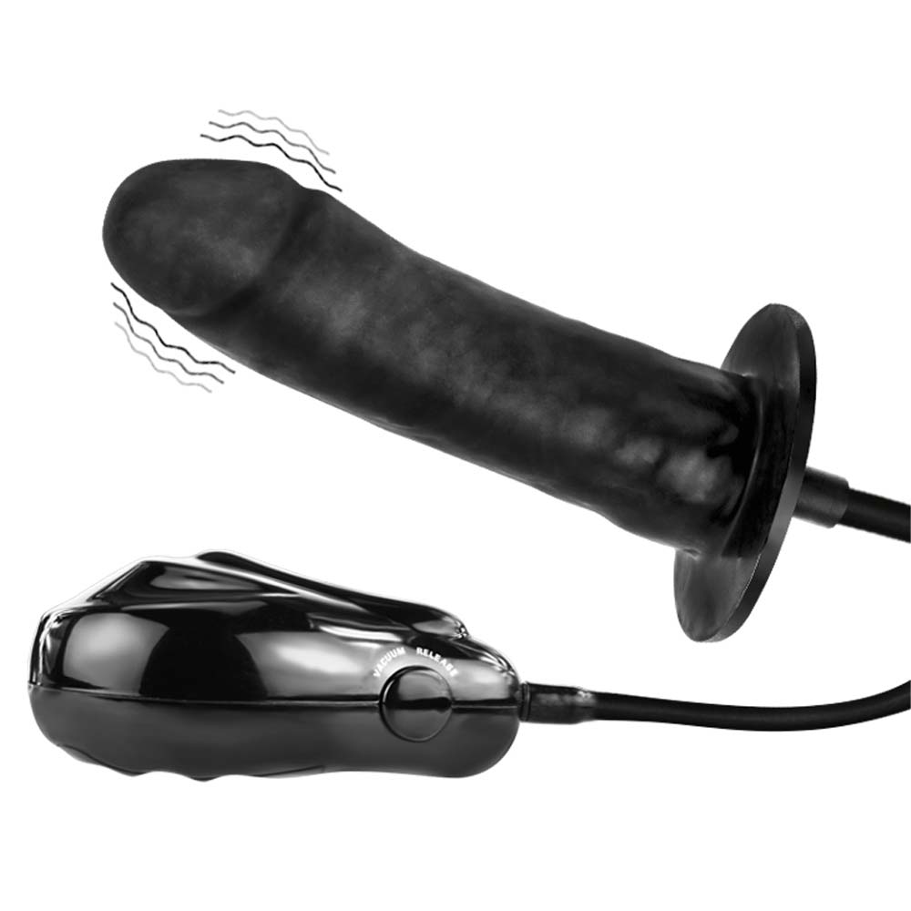 Dildo Gonflabil Automat cu Vibratii Negru