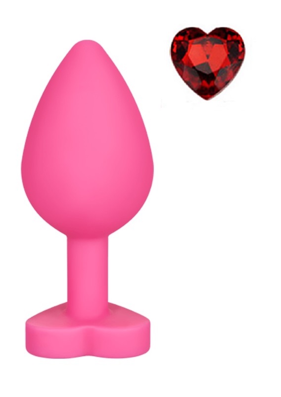 Dop Anal Brighty, Small, Silicon, Roz/Rosu, Mokko Toys
