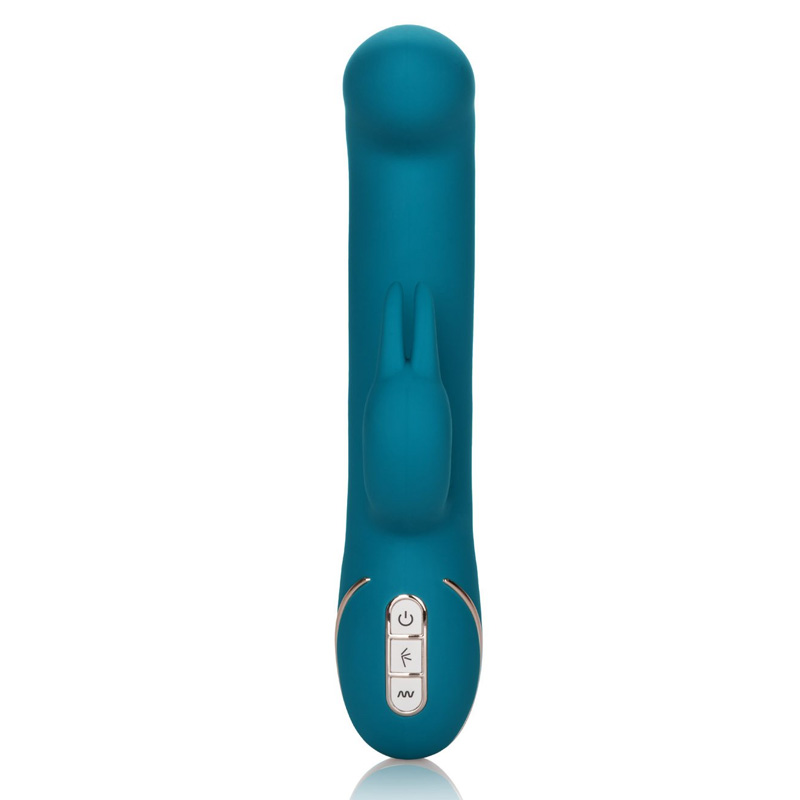 Vibrator Iepuras Rocking G Rabbit Signature, 7 Moduri Stimulatoare, Silicon, USB, Albastru, 21.5 cm