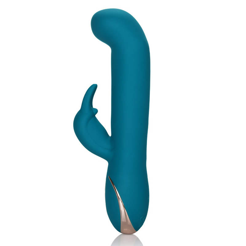Vibrator Iepuras Rocking G Rabbit Signature, 7 Moduri Stimulatoare, Silicon, USB, Albastru, 21.5 cm