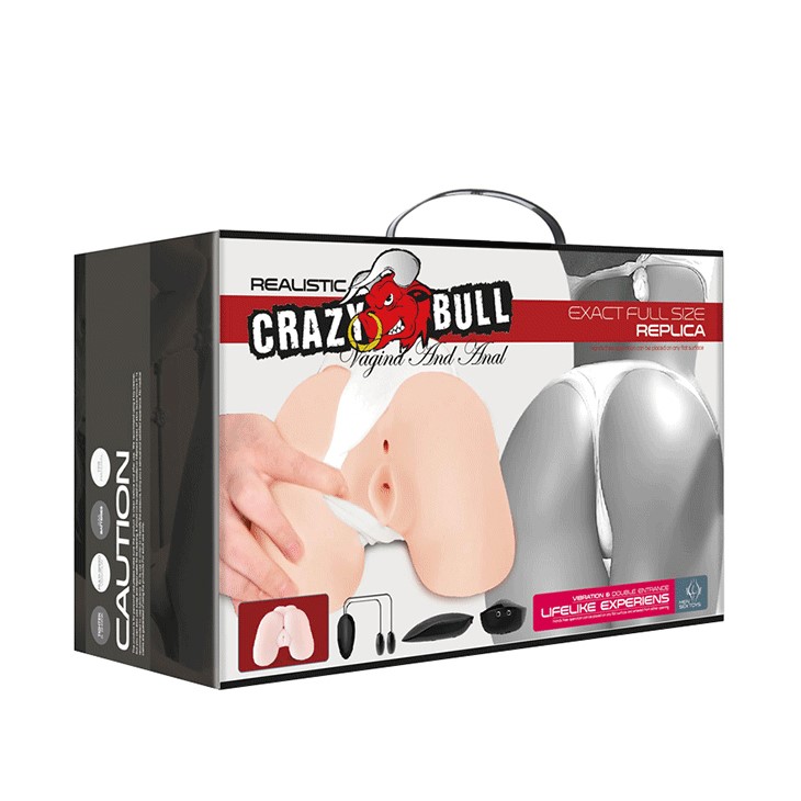 Masturbator Crazy Bull Vagina and Anal Exact Full Size Vibrating Eggs