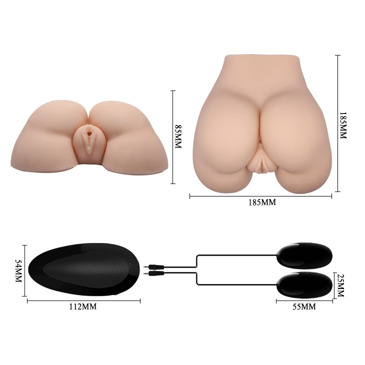 Masturbator Crazy Bull Vagina and Anal Exact Full Size Vibrating Eggs