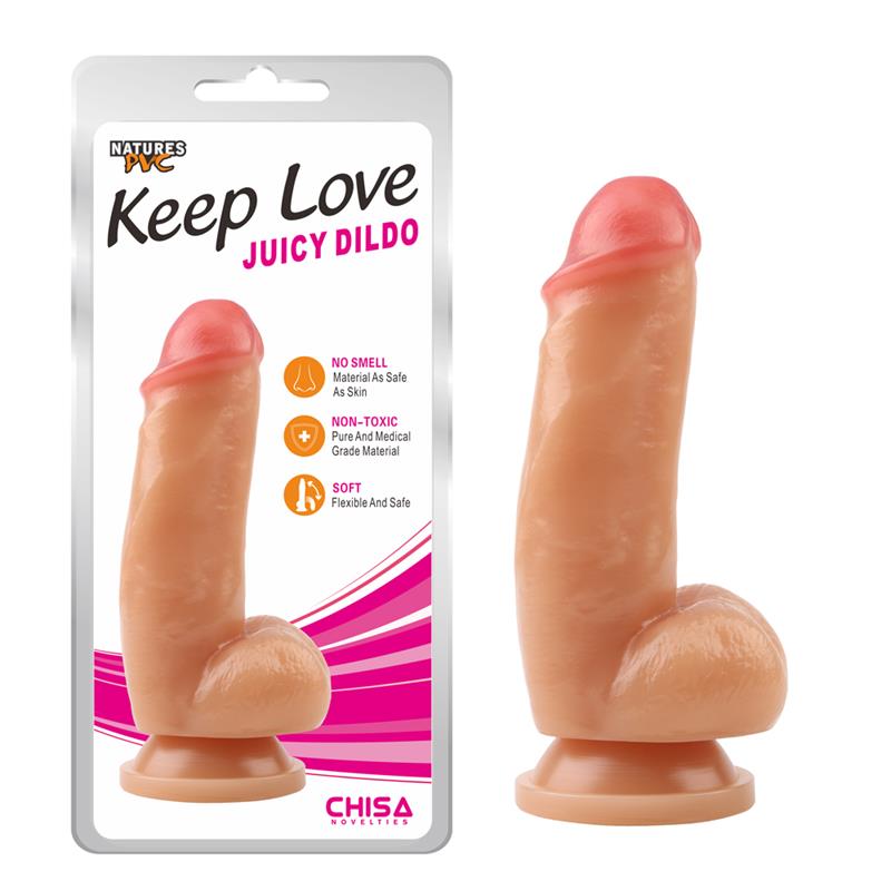Dildo Realist Juicy PVC Natural 18 cm