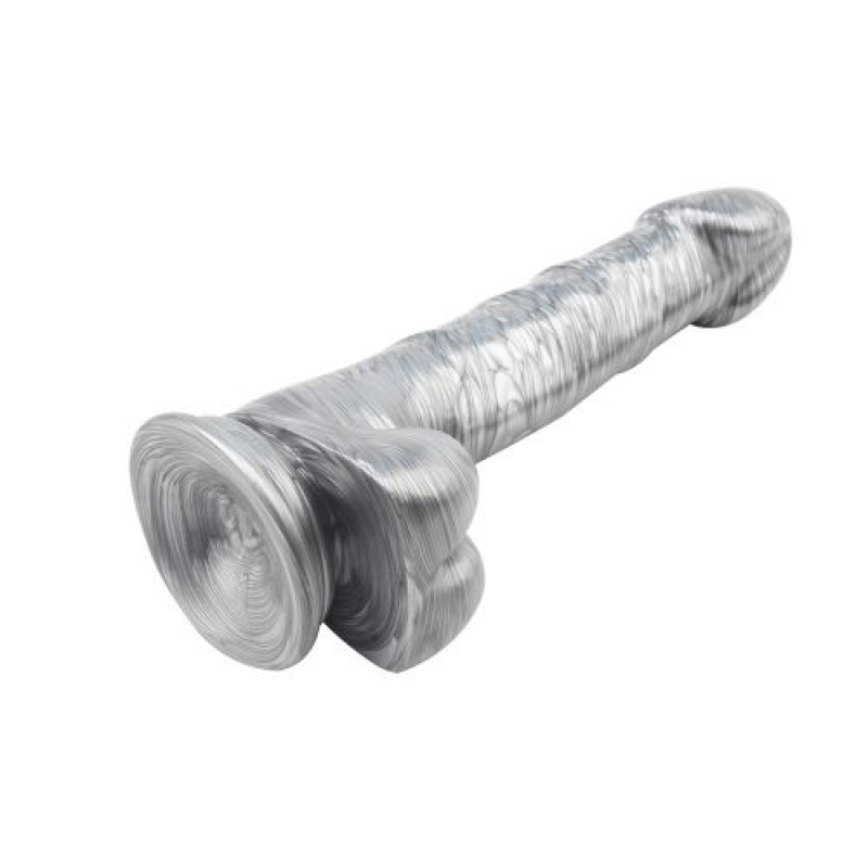 Dildo Realist Justin Sider Argintiu 19 cm