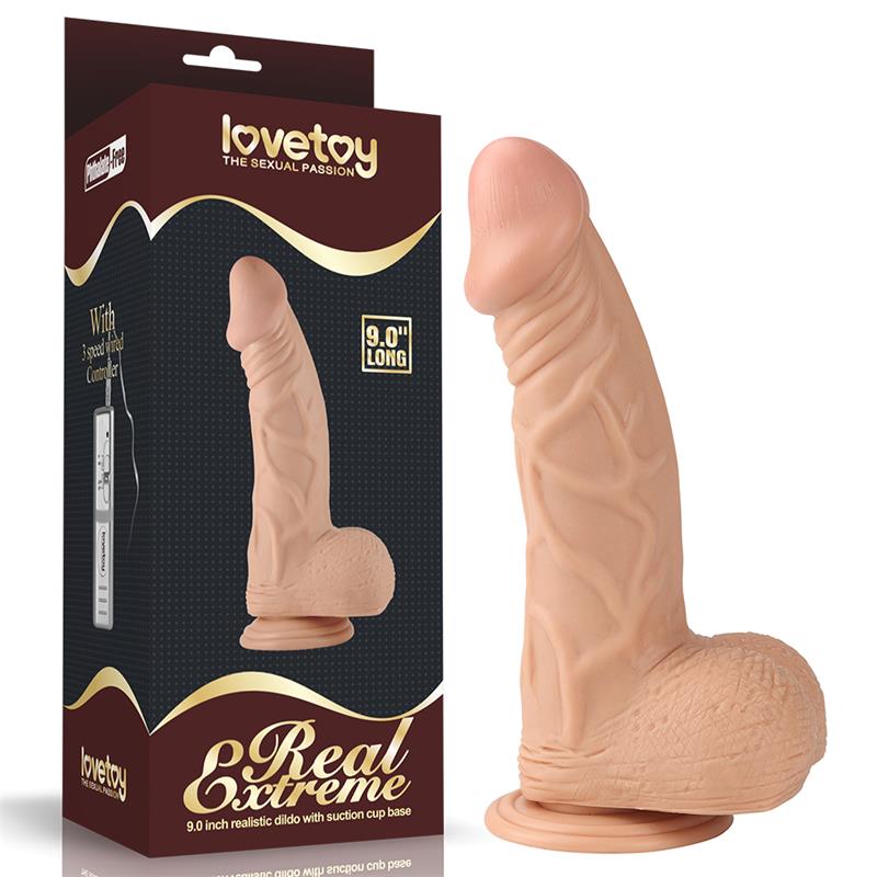 Dildo Realist Real Extreme cu Ventuza Natural 23 cm