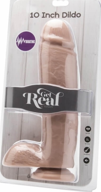 Vibrator Get Real, Multispeed, PVC, Natural, 27.5 cm