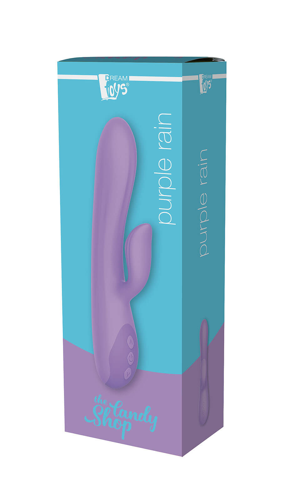Vibrator Rabbit Purple Rain 10 Moduri Vibratii Silicon USB Mov 22.8 cm The Candy Shop