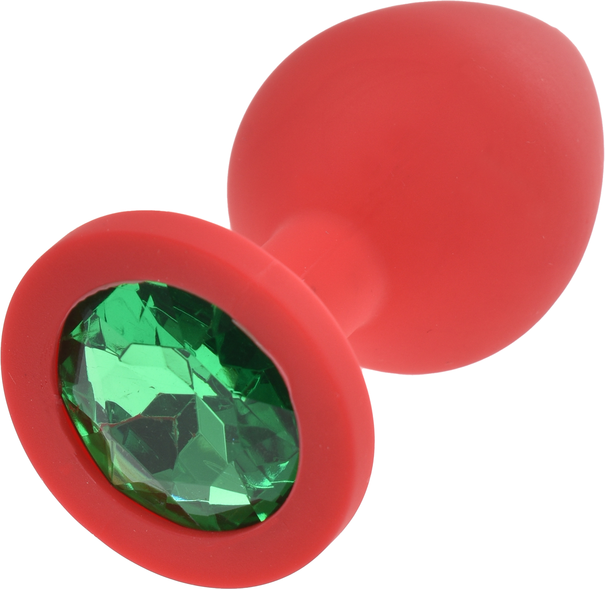 Dop Anal Silicone Buttplug, Medium, Rosu/Verde, Guilty Toys