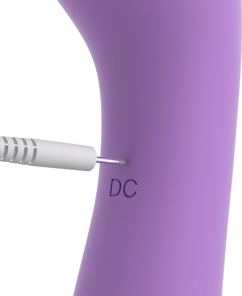 Vibrator Duo Wand Massage-Her, 2 Capete Stimulatoare, 10 Moduri Vibratii, Silicon, USB, Roz, 20 cm