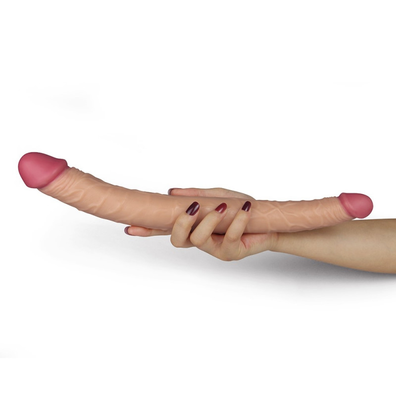 Dildo Dublu Lady-Killer Tapered Natural 36 cm