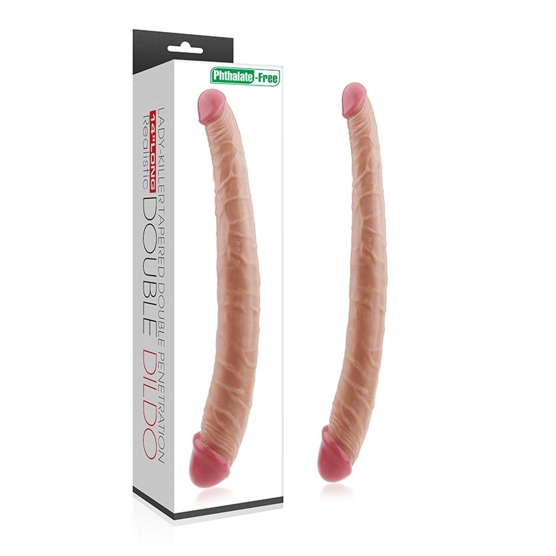 Dildo Dublu Lady-Killer Tapered Natural 36 cm