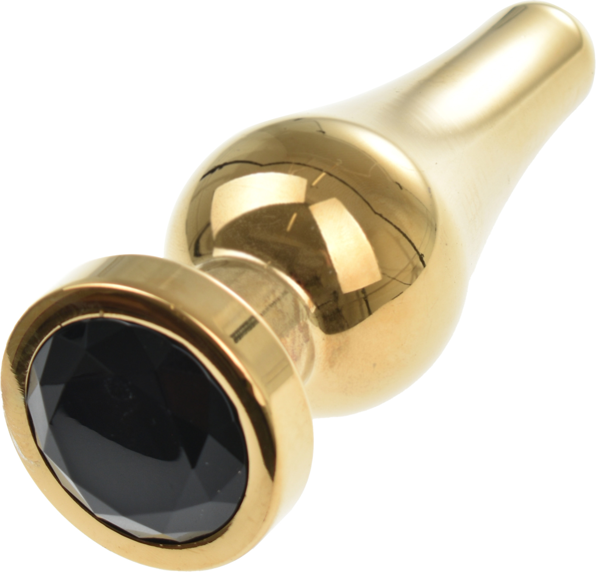 Dop Anal Emery Large Metalic Auriu Cristal Negru Passion Labs