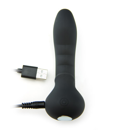 Vibrator pentru Deget Hobgoblin cu Stimulator Clitoris USB Negru