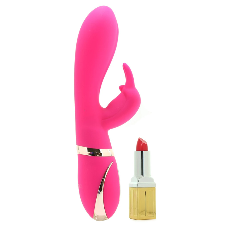 Vibrator Iepuras Ultra-Soft, 7 Moduri Vibratii, Silicon, USB, Roz, 22.7 cm