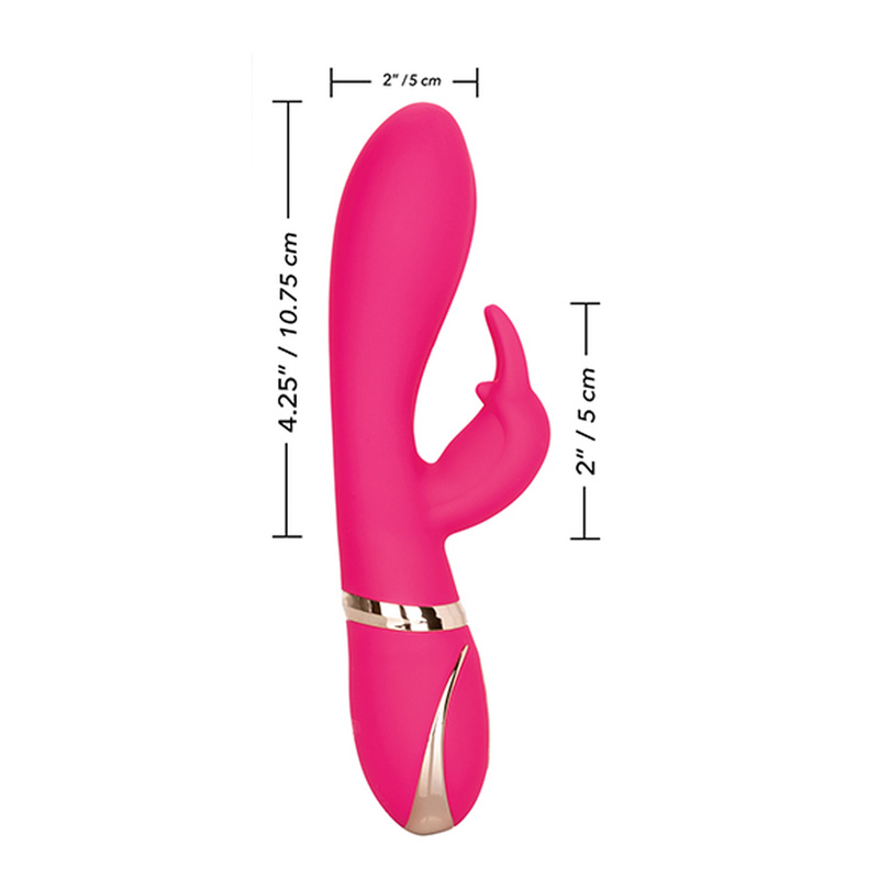 Vibrator Iepuras Ultra-Soft, 7 Moduri Vibratii, Silicon, USB, Roz, 22.7 cm
