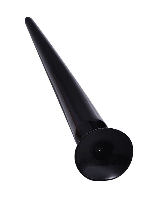 Dildo Deep Inside Ventuza PVC Negru 34 cm
