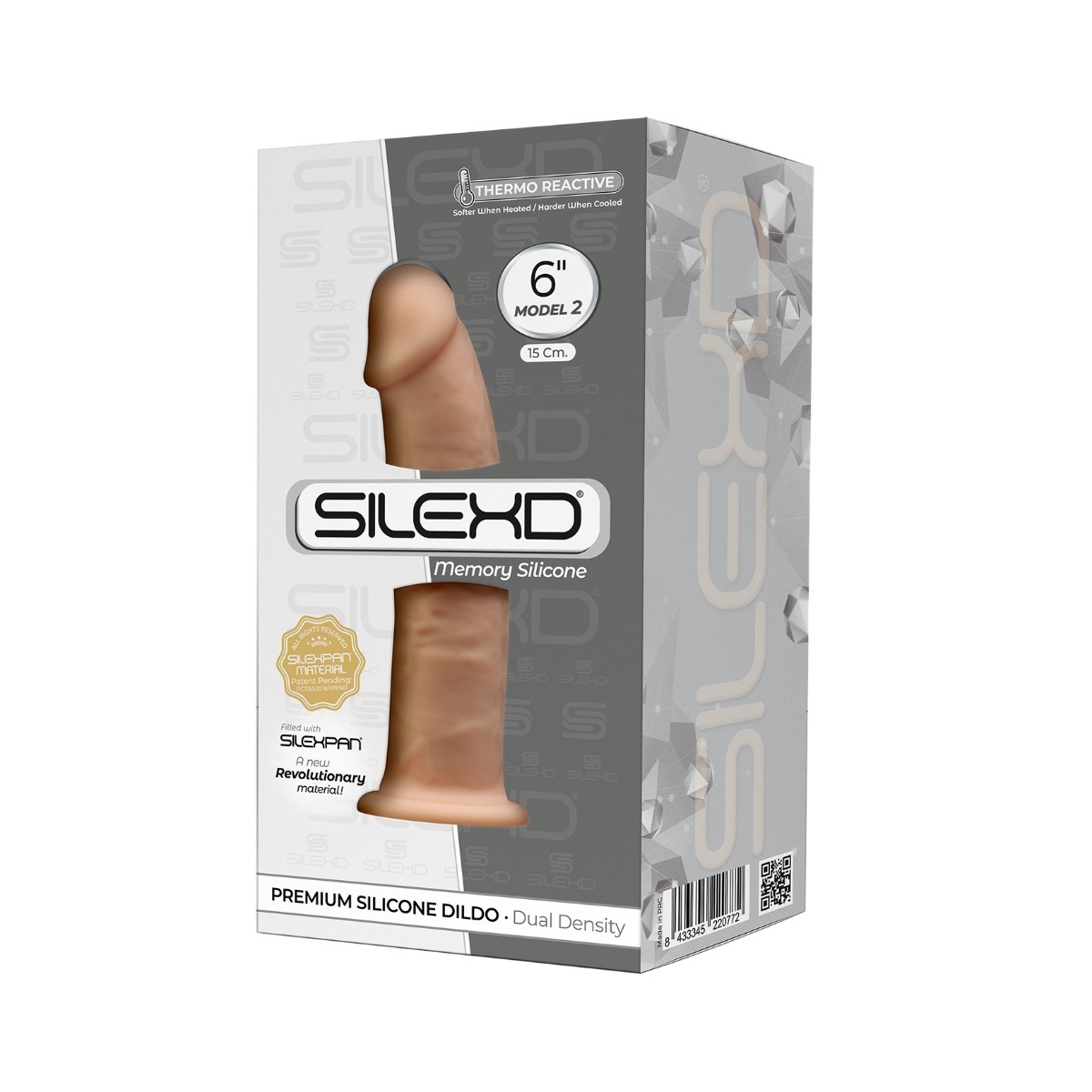 Dildo Thermo Reactive Silicon Dubla Densitate 15.5 cm