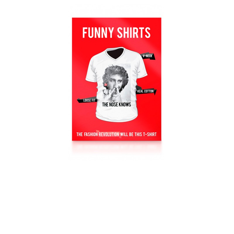 Tricou Barbati The Nose Knows Alb/Negru S