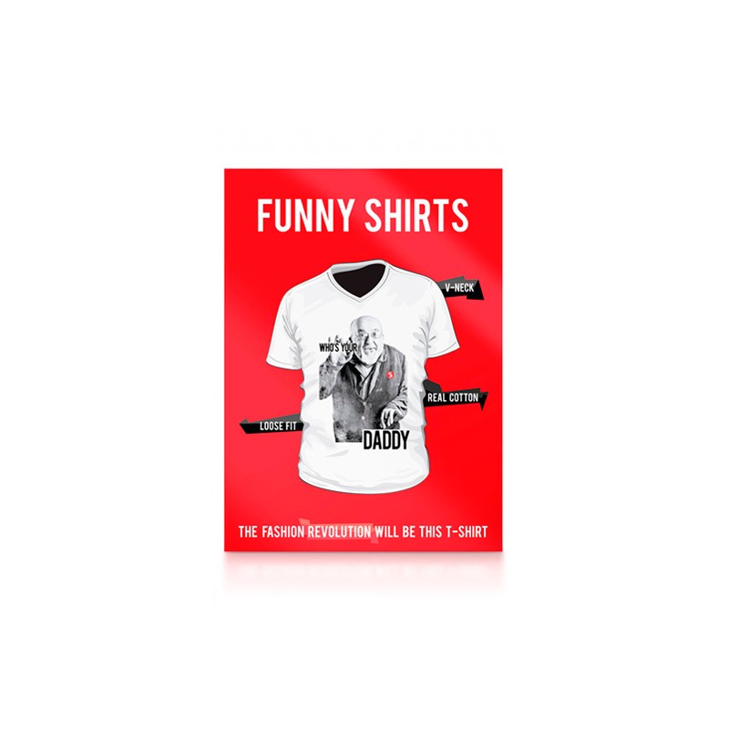 Tricou Barbati Who's Your Daddy Alb/Negru S
