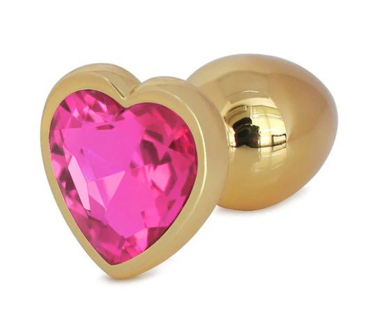 Dop Anal Hearty Buttplug, Small, Auriu/Roz, Passion Labs