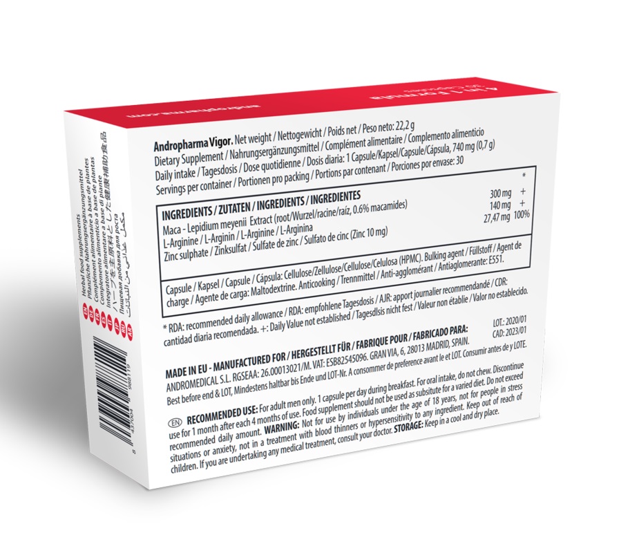 Supliment Barbati Cresterea Libidoului Andropharma Vigor 30 Capsule