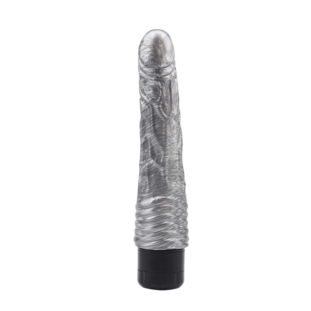 Vibrator Realist Multispeed PVC Silver 22 cm