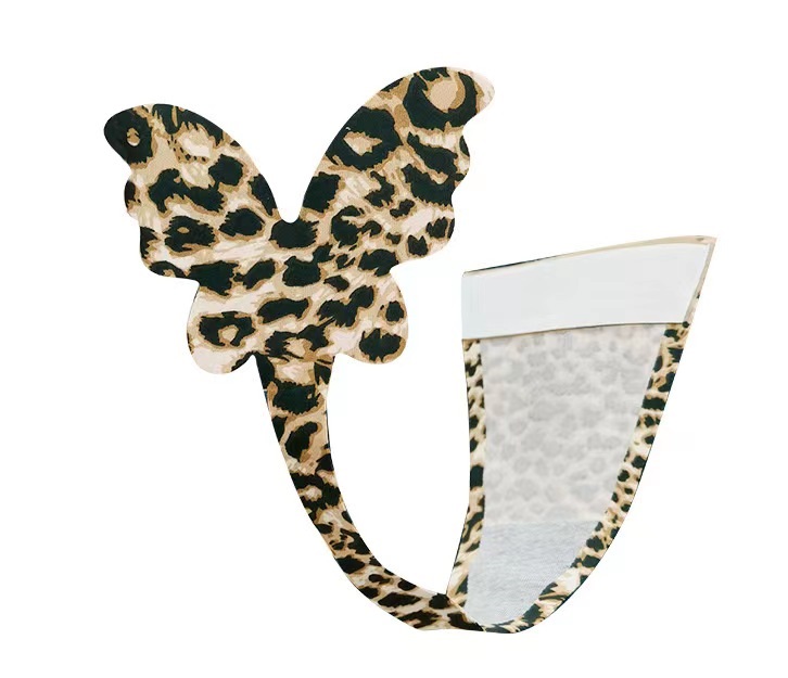Bikini Adezivi fara Bretele, Forma Fluture, Leopard, L