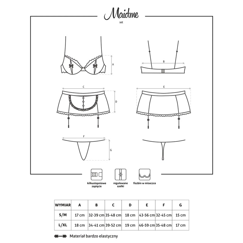 Set Lenjerie Menajera Maidme S/M
