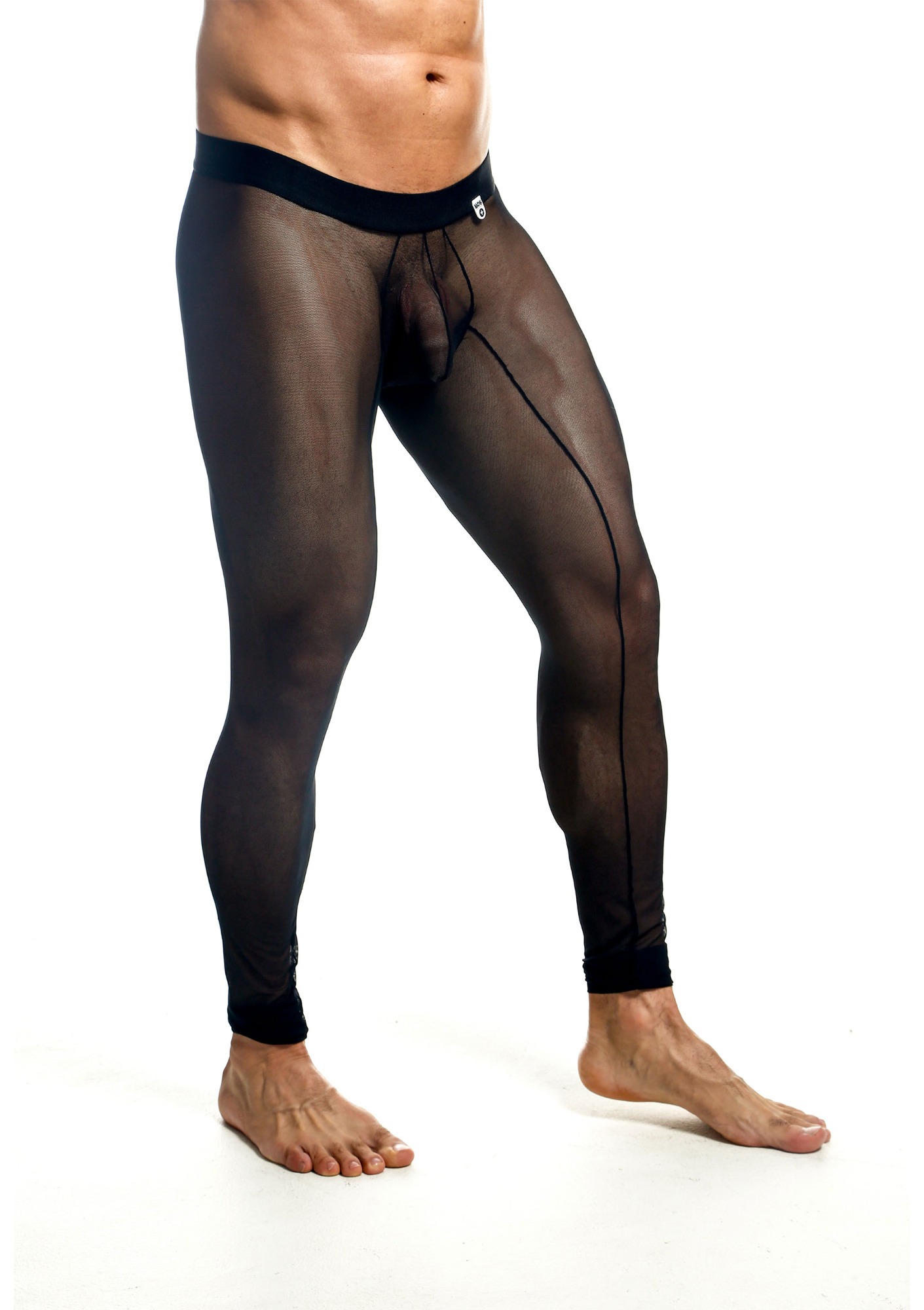 Colanti din Plasa Elastica pentru Barbati, Negru, S