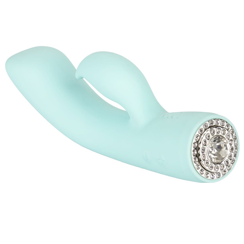 Vibrator Iepuras Pave Marylin, 7 Moduri Stimulatoare + 5 Viteze, Silicon, USB, Albastru, 18 cm