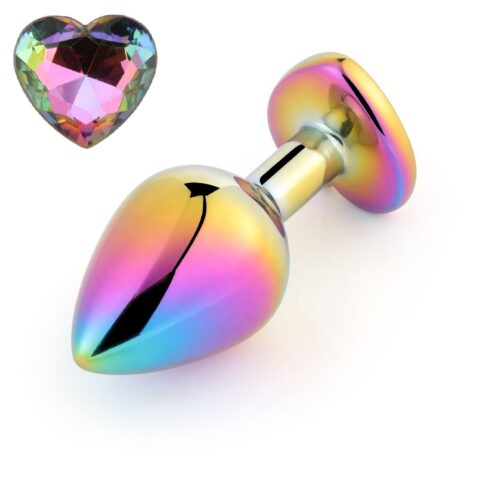 Dop Anal Rainbow Buttplug Small Heart Shape Multicolor Guilty Toys