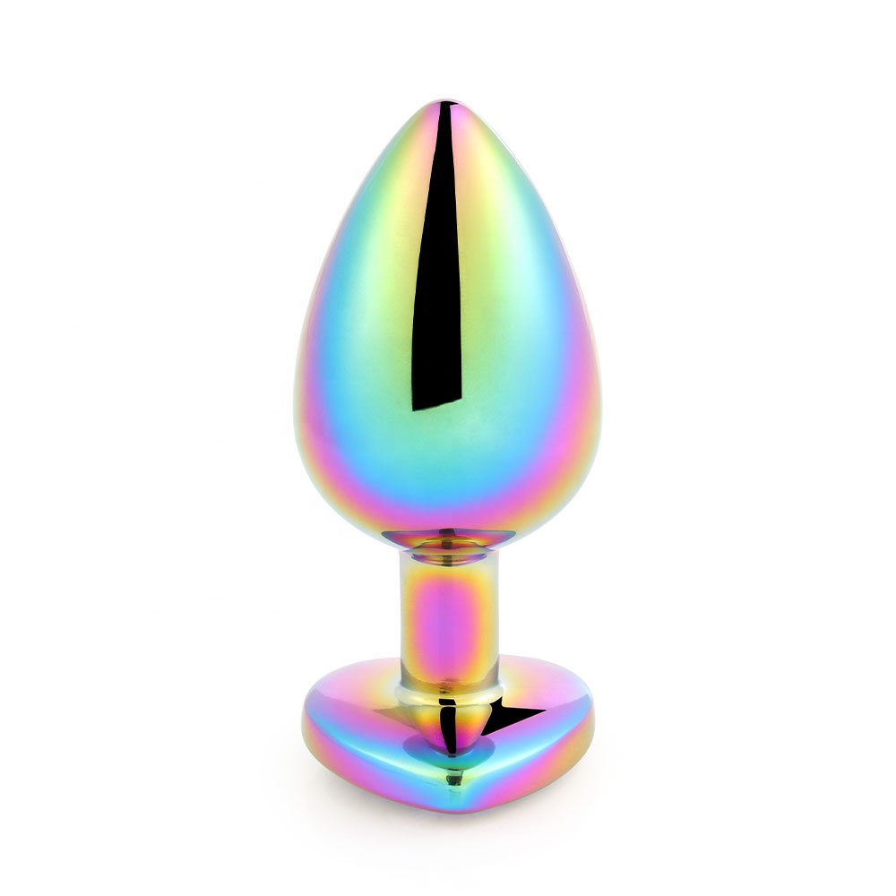 Dop Anal Rainbow Buttplug Small Heart Shape Multicolor Guilty Toys