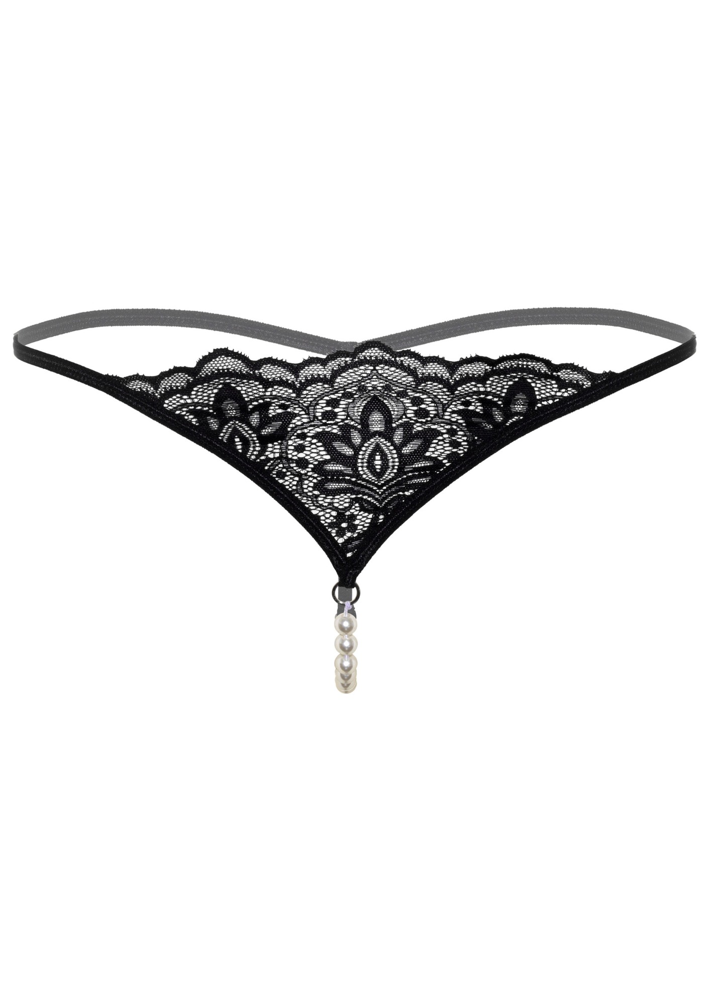 Bikini cu Sirag Margele, Negru, S/M