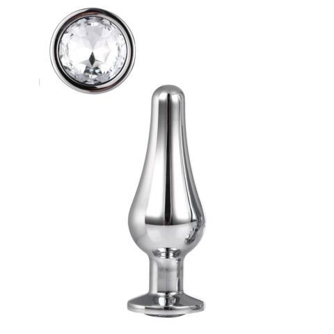 Dop Anal Pleasure Plug Medium Argintiu Gleaming Love