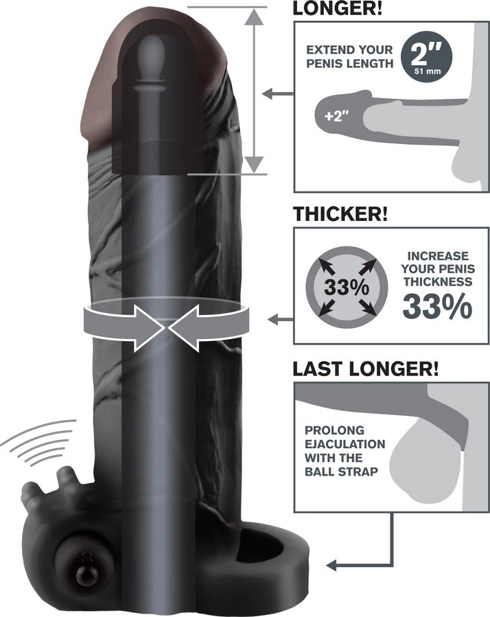 Prelungitor penis cu Vibratii Fantasy X-tension Real Feel 2
