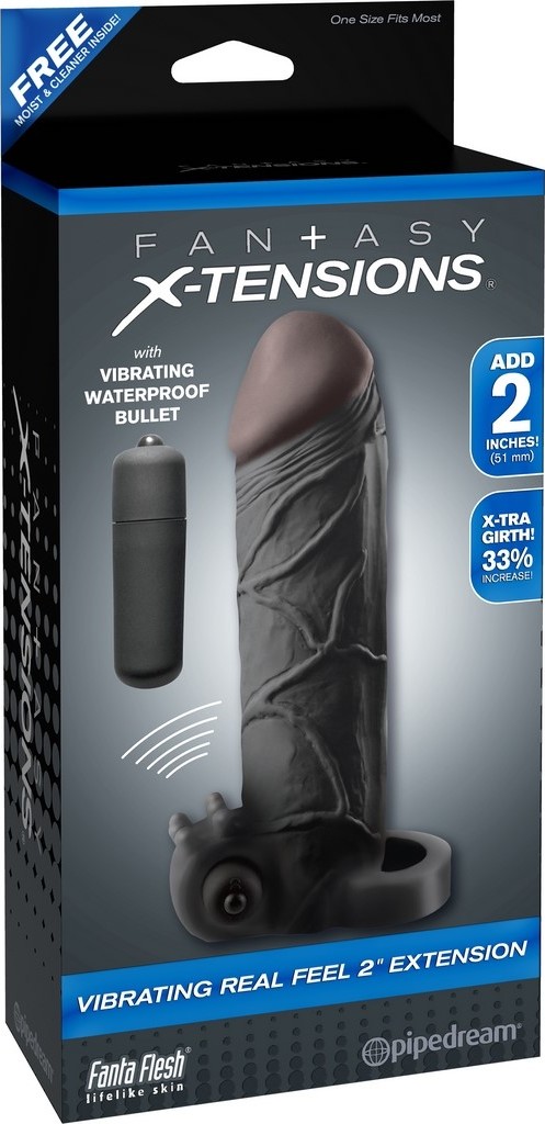 Prelungitor penis cu Vibratii Fantasy X-tension Real Feel 2