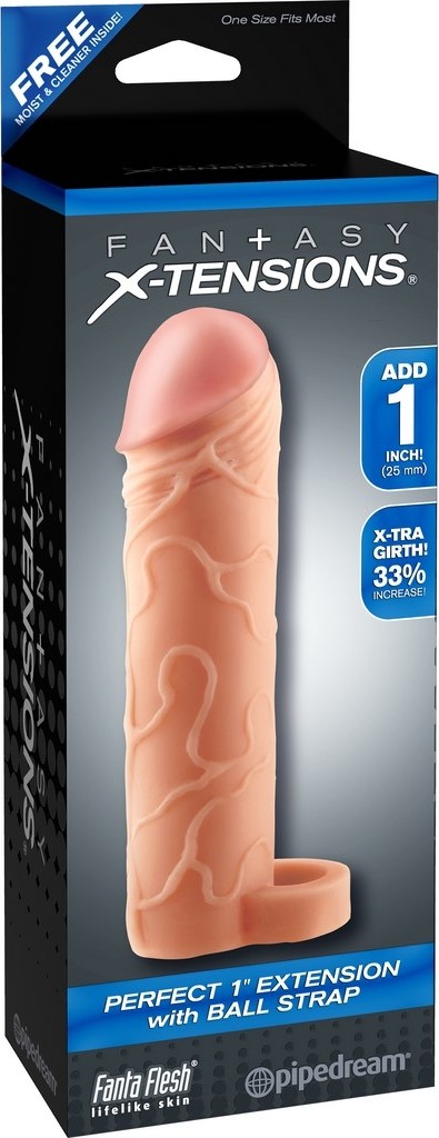 Prelungitor Penis Fantasy X-tension Perfect 1 cu inel testicule