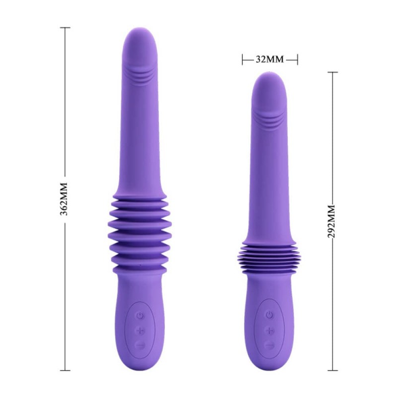 Vibrator Pazuzu 3 Thrusting Modes Silicon Mov 29.2 cm