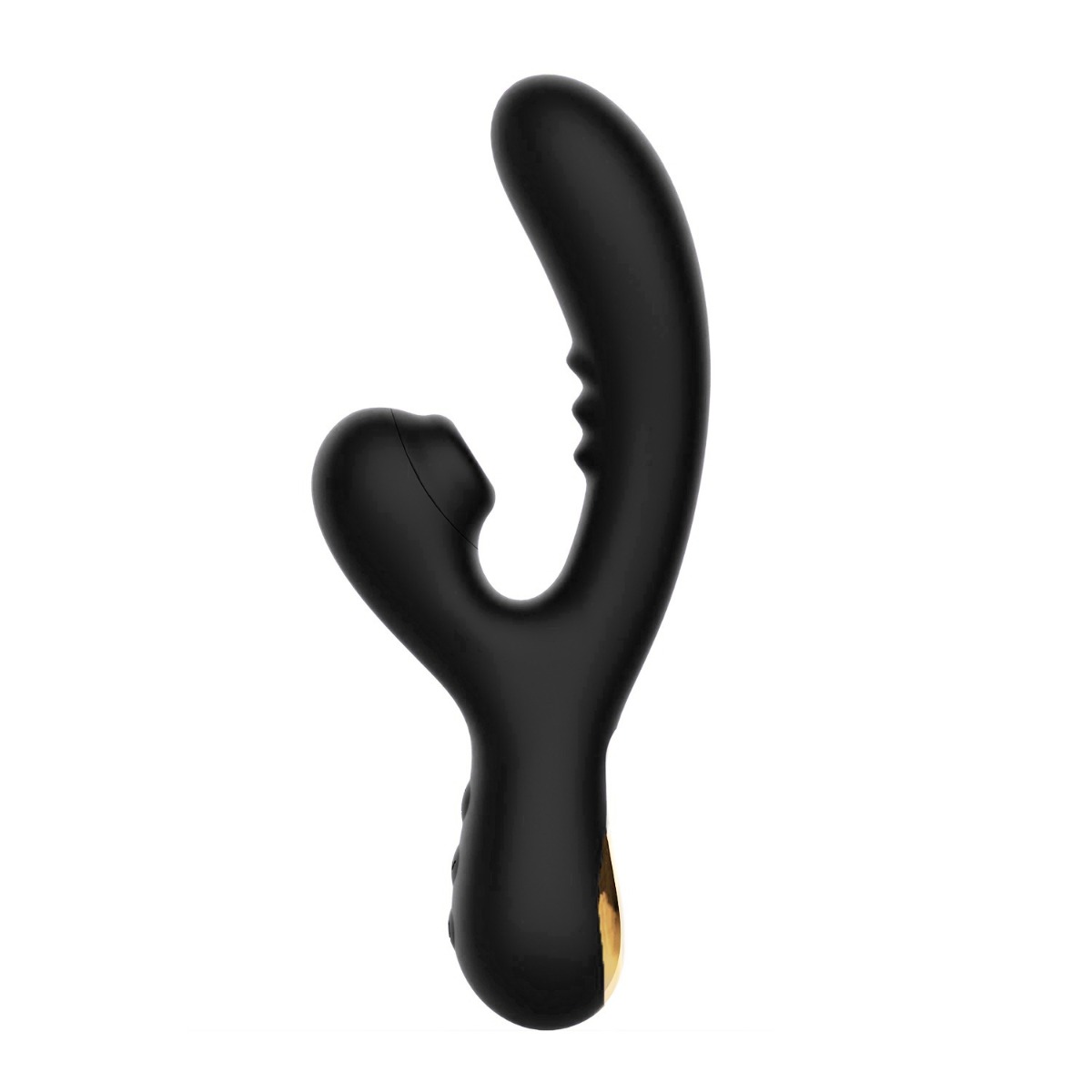 Vibrator Anna G-Spot Vibrating&Sucking Silicon USB Negru Passion Labs